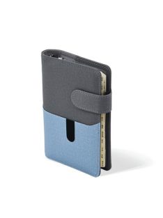   SATURNUS Kalendárium, gyűrűs, betétlapokkal, "L", műbőr, SATURNUS, "229", szürke-kék