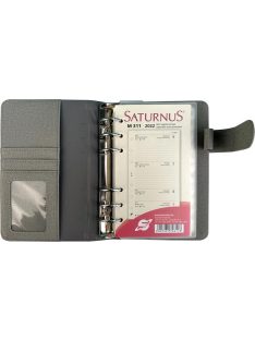   SATURNUS Kalendárium, gyűrűs, betétlapokkal, "L", műbőr, SATURNUS, "229", szürke-kék