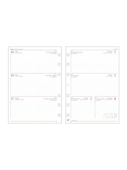 SATURNUS Kalendárium betét, tervező, heti, "L", SATURNUS, fehér 2026