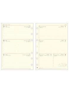   SATURNUS Kalendárium betét, tervező, heti, "L", SATURNUS, chamois 2026