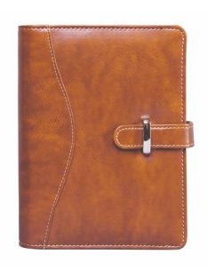   SATURNUS Kalendárium, gyűrűs, betétlapokkal, "L", műbőr, SATURNUS, "437", világosbarna