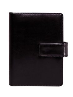   SATURNUS Kalendárium, gyűrűs, betétlapokkal, "M", műbőr, SATURNUS, "223", fekete