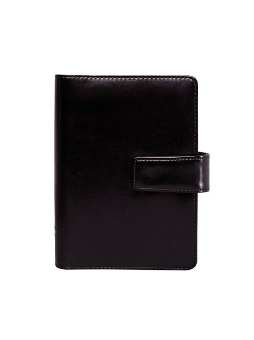 SATURNUS Kalendárium, gyűrűs, betétlapokkal, "M", műbőr, SATURNUS, "223", fekete