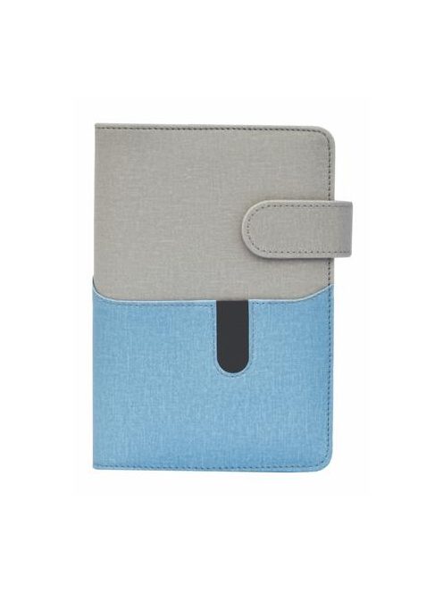 SATURNUS Kalendárium, gyűrűs, betétlapokkal, "M", műbőr, SATURNUS, "229", szürke-kék