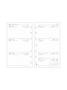   SATURNUS Kalendárium betét, tervező, heti, "M", SATURNUS, fehér 2026