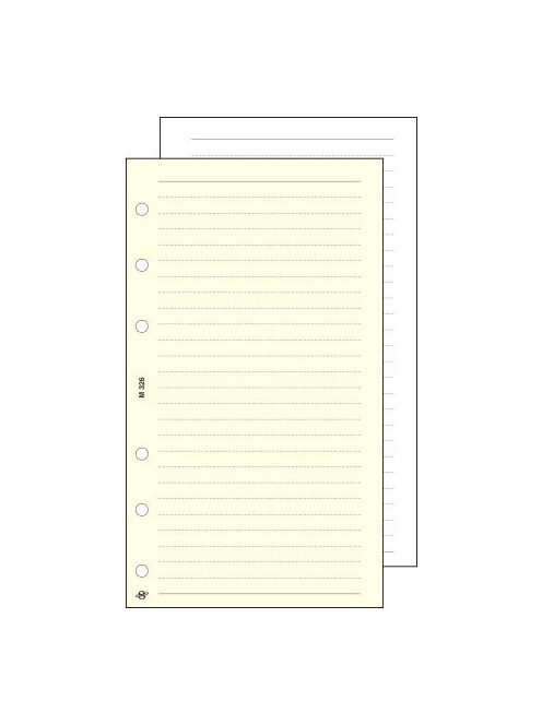 SATURNUS Kalendárium betét, jegyzetlap, "M", vonalas, SATURNUS, chamois