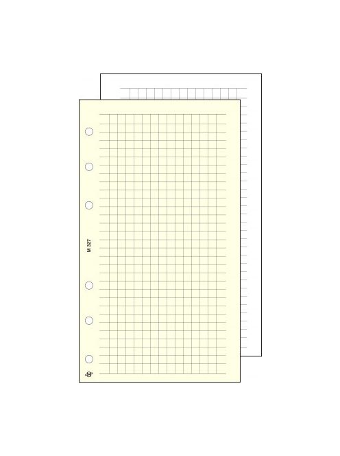 SATURNUS Kalendárium betét, jegyzetlap, "M", kockás, SATURNUS, chamois