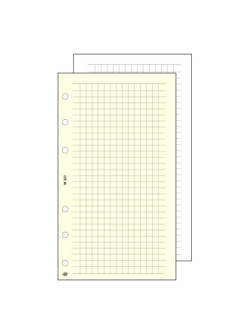 SATURNUS Kalendárium betét, jegyzetlap, "M", kockás, SATURNUS, chamois