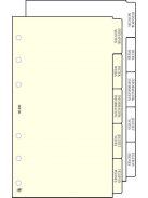 SATURNUS Kalendárium betét, elválasztólap, "M", SATURNUS, chamois