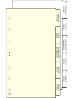   SATURNUS Kalendárium betét, elválasztólap, "M", SATURNUS, chamois