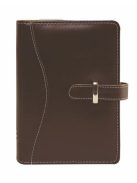 SATURNUS Kalendárium, gyűrűs, betétlapokkal, "M", műbőr, SATURNUS, "437", barna