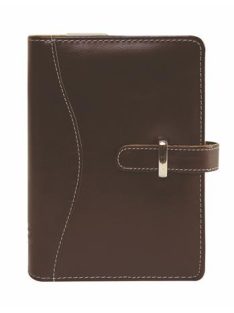   SATURNUS Kalendárium, gyűrűs, betétlapokkal, "M", műbőr, SATURNUS, "437", barna