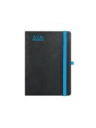 TOPTIMER Naptár, tervező, B6, heti, TOPTIMER, "Nero", fekete-kék