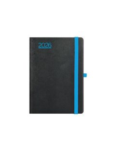   TOPTIMER Naptár, tervező, B6, heti, TOPTIMER, "Nero", fekete-kék