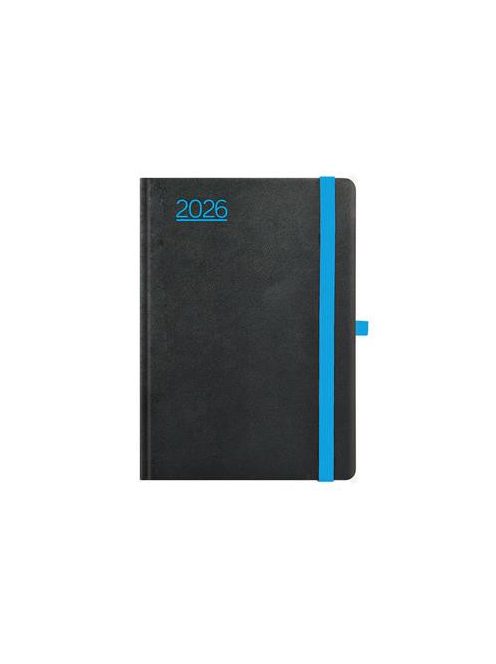 TOPTIMER Naptár, tervező, B6, heti, TOPTIMER, "Nero", fekete-kék