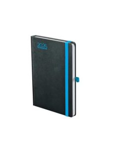   TOPTIMER Naptár, tervező, B6, heti, TOPTIMER, "Nero", fekete-kék