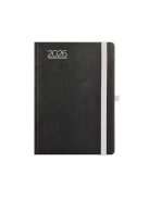 TOPTIMER Naptár, tervező, A5, napi, TOPTIMER, "Nero", fekete-szürke