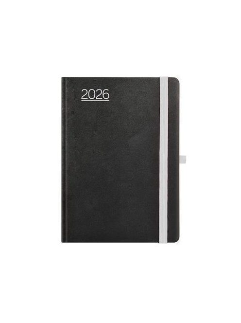 TOPTIMER Naptár, tervező, A5, napi, TOPTIMER, "Nero", fekete-szürke