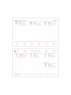   SATURNUS Kalendárium betét, tervező, heti, "S", SATURNUS, fehér 2026