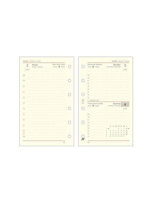 SATURNUS Kalendárium betét, tervező, napi, "S", SATURNUS, chamois 2026