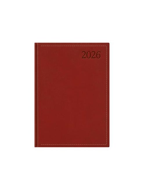 TOPTIMER Naptár, tervező, B5, heti, TOPTIMER "Traditional", bordó