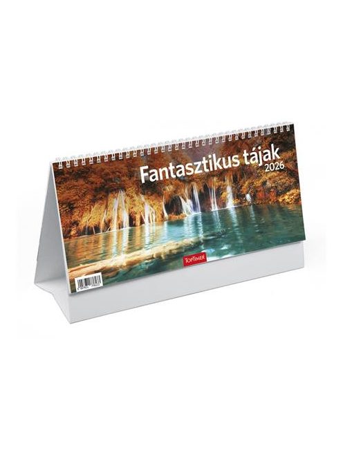 TOPTIMER Naptár, asztali, álló, TOPTIMER "Fantasztikus tájak"