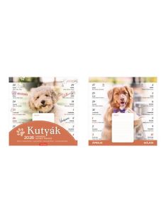  TOPTIMER Naptár, fali, mágneses, kétheti, TOPTIMER, kutyák