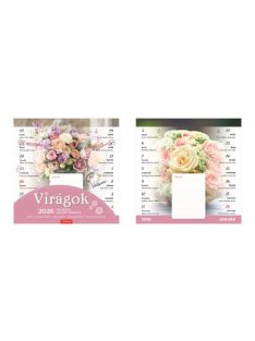   TOPTIMER Naptár, fali, mágneses, kétheti, TOPTIMER, virágok