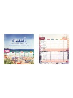   TOPTIMER Naptár, fali, mágneses, kétheti, TOPTIMER, "családi tervező", pasztell