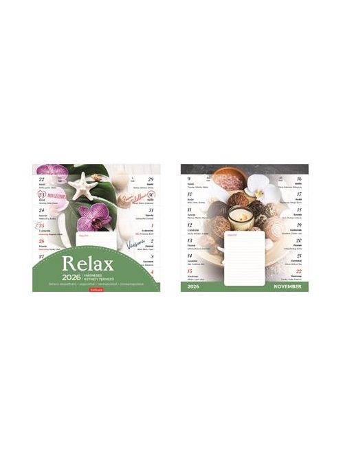 TOPTIMER Naptár, fali, mágneses, kétheti, TOPTIMER, "Relax"