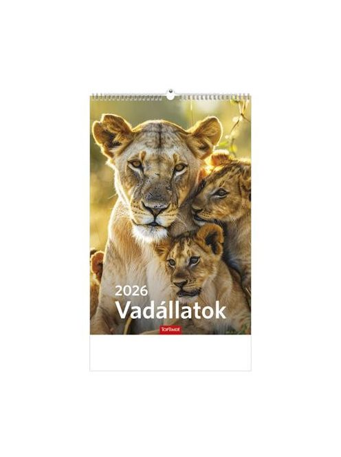 TOPTIMER Naptár, fali, TOPTIMER "Vadállatok"