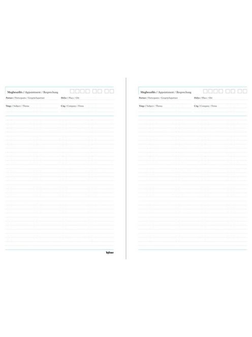 TOPTIMER Tárgyalási napló, B5, TOPTIMER, "Traditional", kék