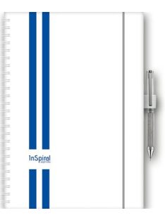   DAYLINER Naptár, tervező, A5, heti, DAYLINER, "InSpiral GT", fehér-kék