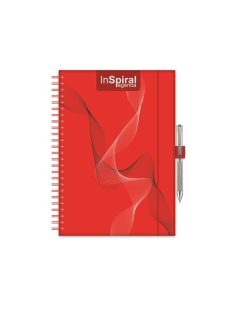   DAYLINER Naptár, tervező, A5, heti, DAYLINER, "InSpiral", piros-piros