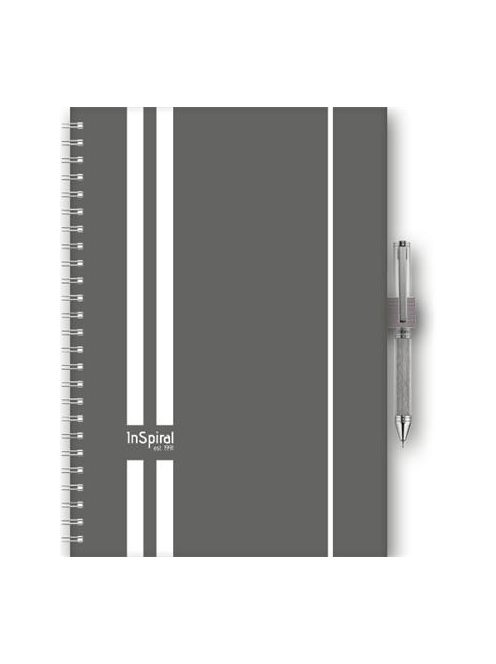 DAYLINER Naptár, tervező, A5, heti, DAYLINER, "InSpiral", szürke-fehér