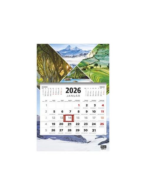 TOPTIMER Naptár, speditőr, három hónapos, egy tömbös, TOPTIMER, "Évszakok"