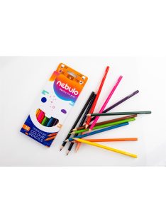   Színes ceruza készlet, háromszögletű Nebulo 12 klf. szín