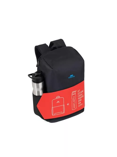 RIVACASE Notebook hátizsák, acél kulaccsal, 15,6", RIVACASE "Regent 8068", fekete