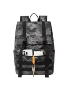 RIVACASE Notebook hátizsák, 15,6", rolltop, 15L, RIVACASE "7621 Sherwood", szürke-terepminta