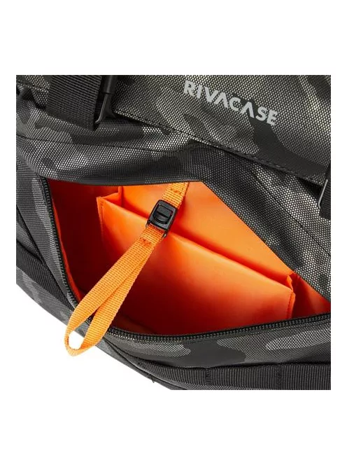 RIVACASE Notebook hátizsák, 15,6", rolltop, 15L, RIVACASE "7621 Sherwood", szürke-terepminta