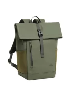   RIVACASE Notebook hátizsák, 14", 17L, rolltop, RIVACASE "Eden ECO 7826", olivazöld