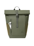 RIVACASE Notebook hátizsák, 14", 17L, rolltop, RIVACASE "Eden ECO 7826", olivazöld