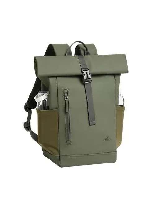 RIVACASE Notebook hátizsák, 14", 17L, rolltop, RIVACASE "Eden ECO 7826", olivazöld