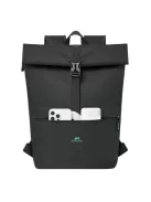 RIVACASE Notebook hátizsák, 15,6", rolltop, 15L, RIVACASE "Gremio ECO 5567", fekete