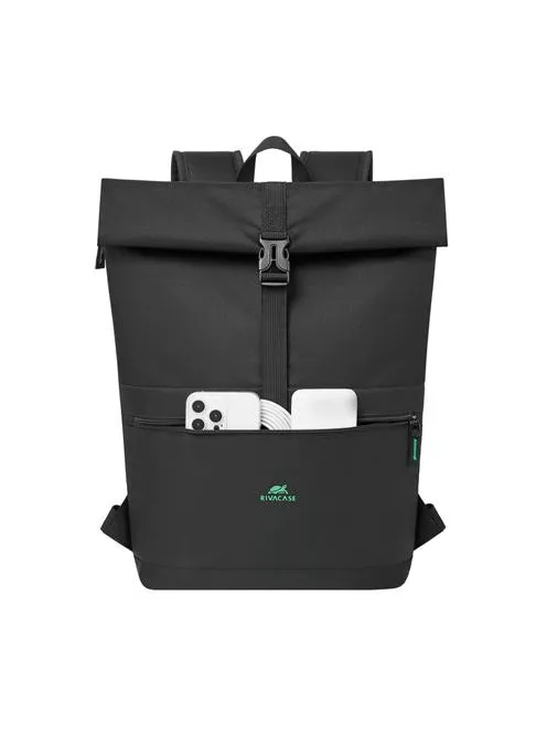 RIVACASE Notebook hátizsák, 15,6", rolltop, 15L, RIVACASE "Gremio ECO 5567", fekete