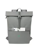 RIVACASE Notebook hátizsák, 15,6", rolltop, 15L, RIVACASE "Gremio ECO 5567", szürke