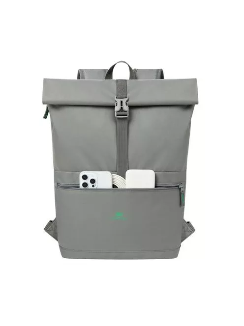 RIVACASE Notebook hátizsák, 15,6", rolltop, 15L, RIVACASE "Gremio ECO 5567", szürke