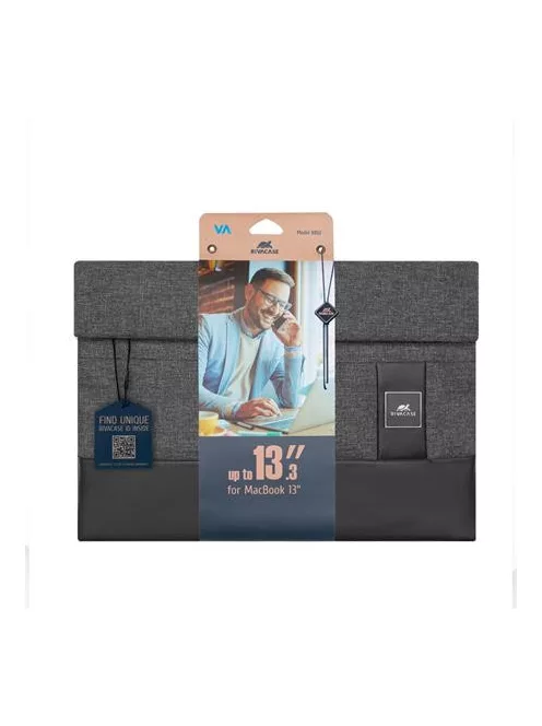 RIVACASE Notebook tok, 13,3", MacBook Pro/MacBook Air, RIVACASE "Lantau 8802", szürke-fekete