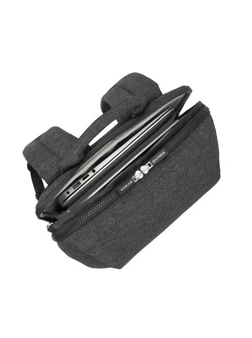 RIVACASE Notebook hátizsák, 15,6", MacBook Pro és Ultrabook, RIVACASE "Lantau 8861", sötétszürke