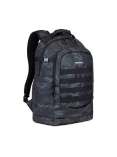   RIVACASE Notebook hátizsák, 15,6", 28L, RIVACASE "7631 Sherwood Navy Camo", fekete-terepminta